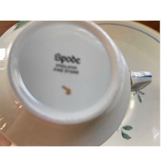 Spode England Queen's Bird Cup & Saucer 11836031 Discontinued Fine Stoneware Vtg - Picture 4 of 4